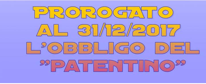 Proroga obbligo del patentino